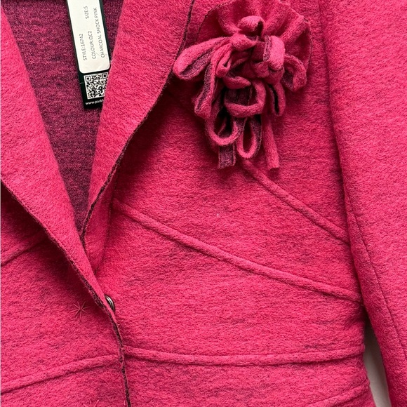 Parkhurst Wool Blend Blazer Shock Pink Boss Babe Cottagecore Coquette Preppy - Picture 5 of 15
